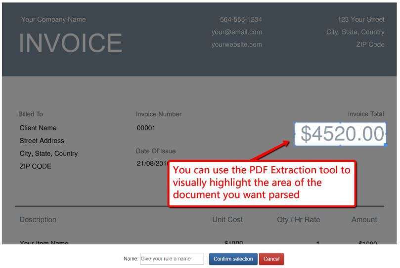 Extract Data from PDF