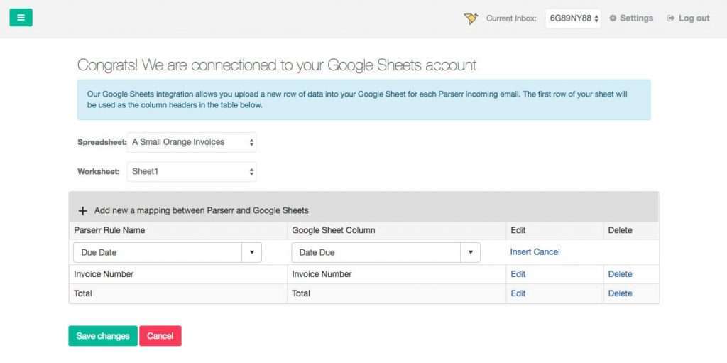 Integrate your third party application account