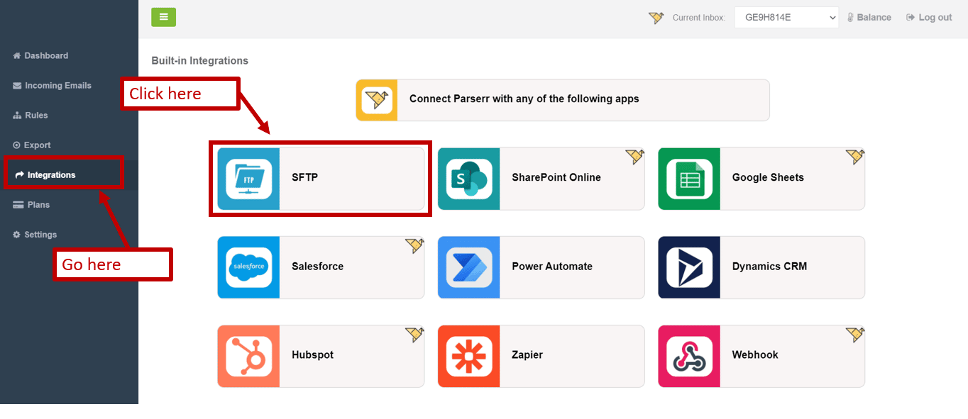 Connect Your FTP Account with Parserr