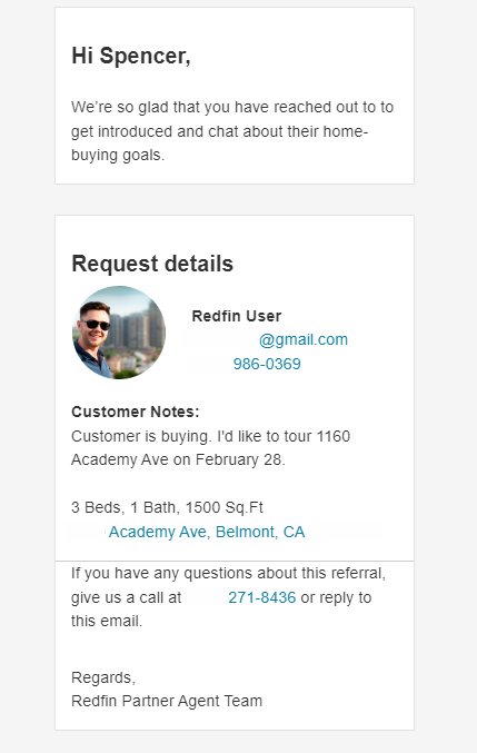 Redfin partner agent email